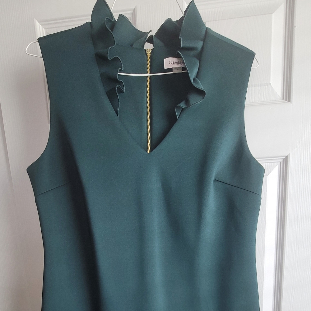 Hunter Green Scuba Sheath Dress